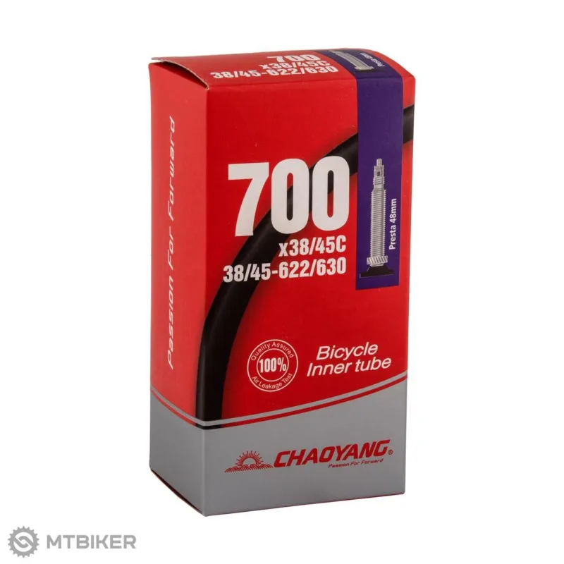 Cameră Chaoyang 700 x 38 - 45C, valvă Presta 48 mm Bestseller