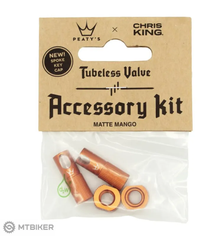 Set de service Peaty's x Chris King MK2 pentru valve tubeless, portocaliu Reducere specială