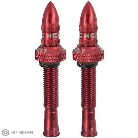 Valve KCNC Tubeless Alloy, 38 mm, roșu Reduceri