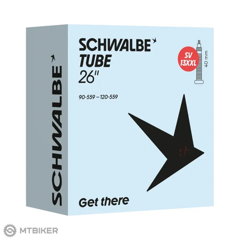 Schwalbe 26x3.50-4.80" duša, galuskový ventil 40 mm Plată securizată