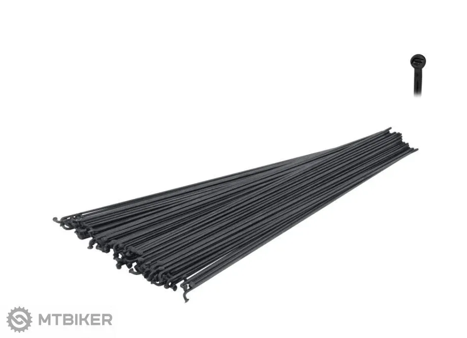 Spițe FORCE, Ø - 2 mm, oțel inoxidabil, negru - 266 mm Doar azi