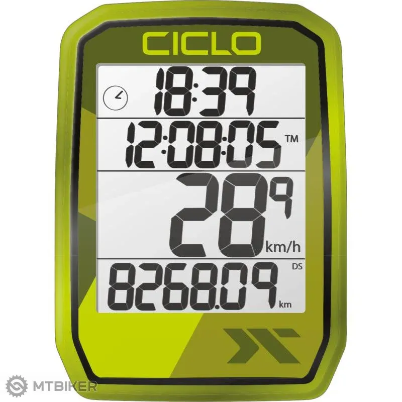 Reducere extra Ciclocomputer CICLO PROTOS 105, galben-verde