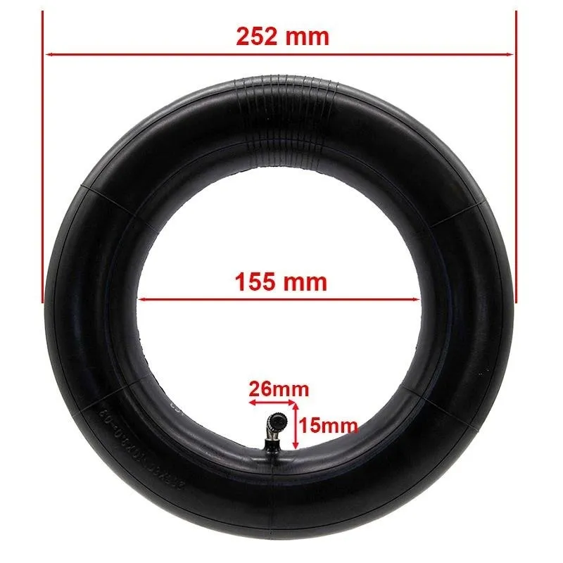 Camera trotineta electrica 10 X 3 - 80/65-6, valva curbata 90 grade Retur ușor