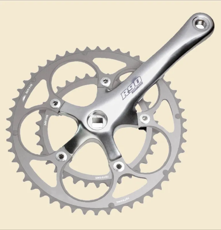 Angrenaj Pedalier SUNRACE FCR9F 9V 50-34T 170mm Patrat Silver- Negru Cumpărături sigure