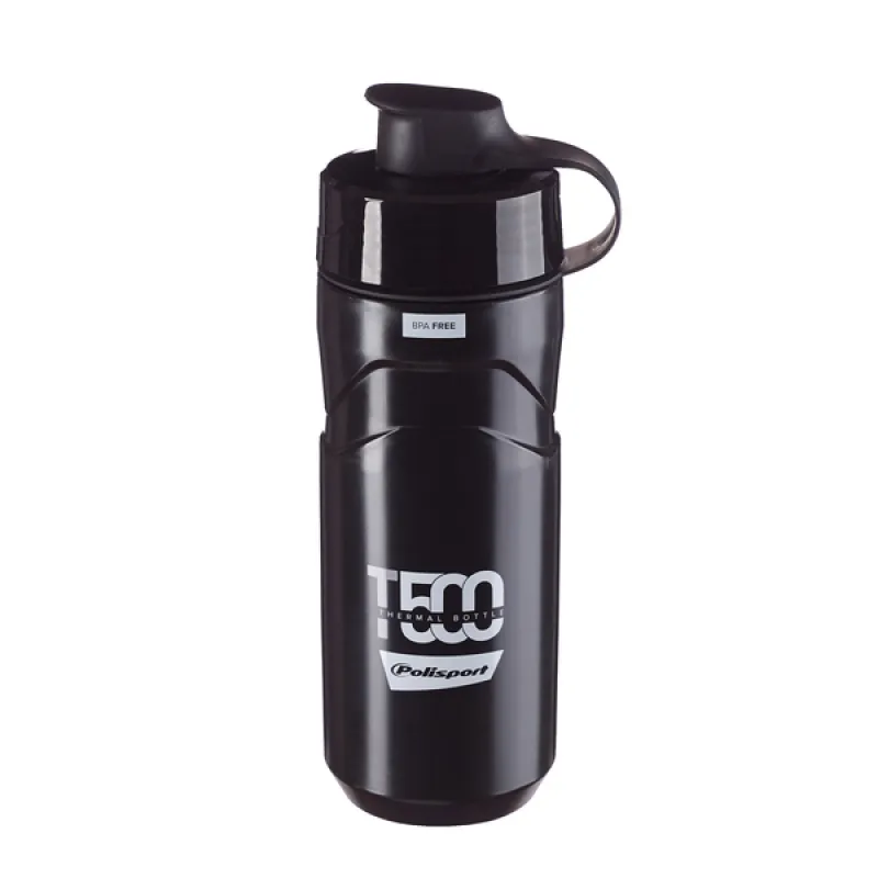 Sticla de apa POLISPORT thermal, Negru Cumpărături sigure