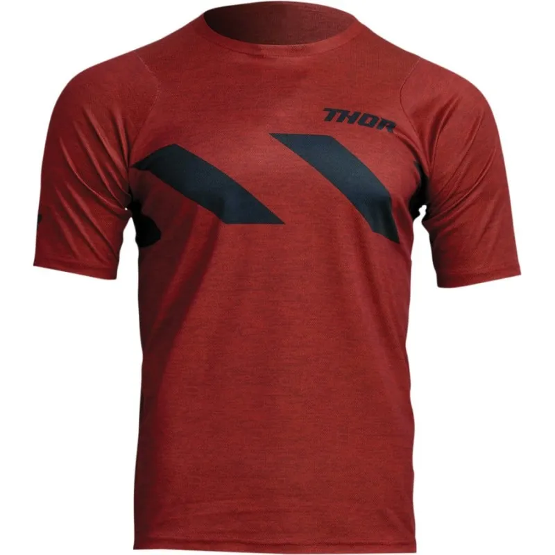 Bluza ciclism Thor assist hazard short sleeve, Rosu - M Popular