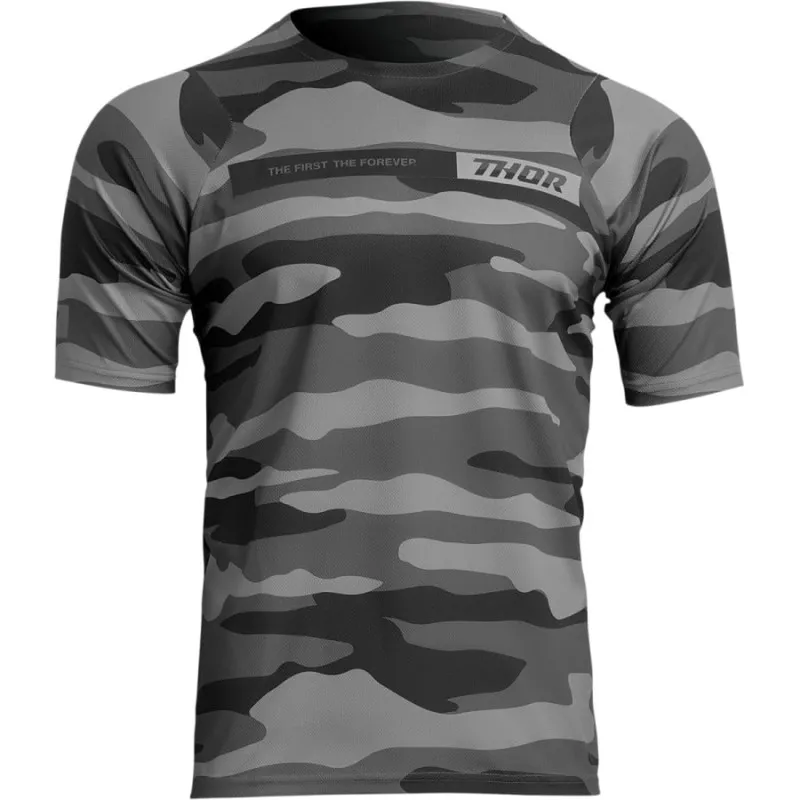 Bluza ciclism Thor assist camo short sleeve, Gri/Negru - S Vezi acum