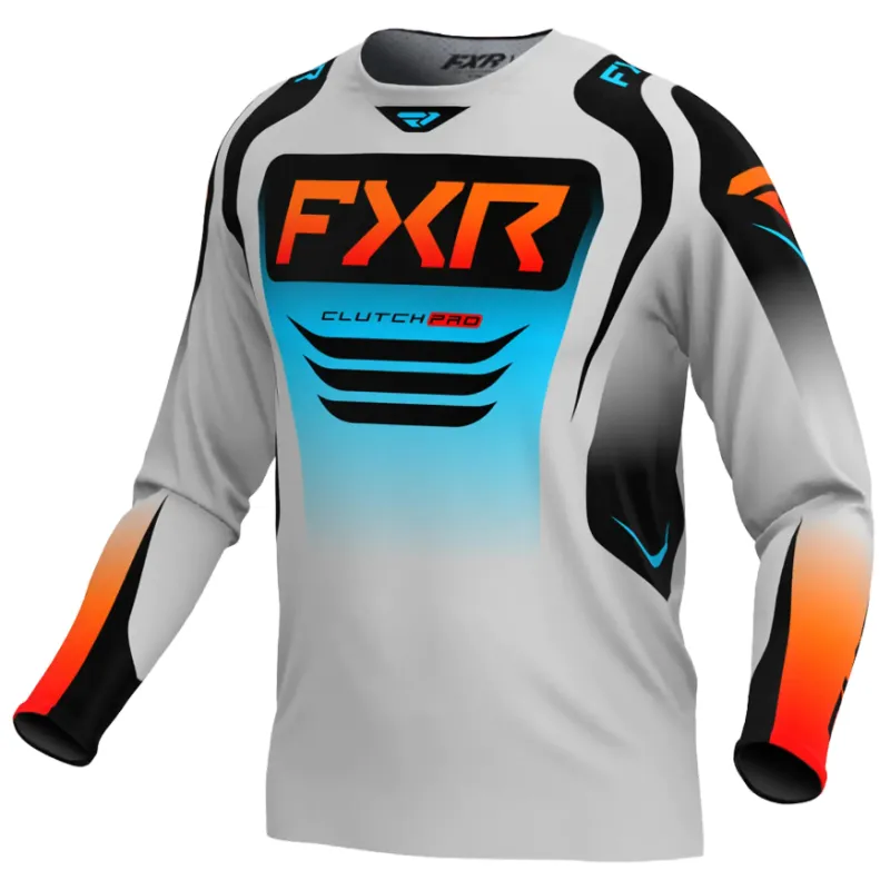 Nu rata Bluza motocross FXR CLUTCH MX25 GREY/SKY ORANGE - S