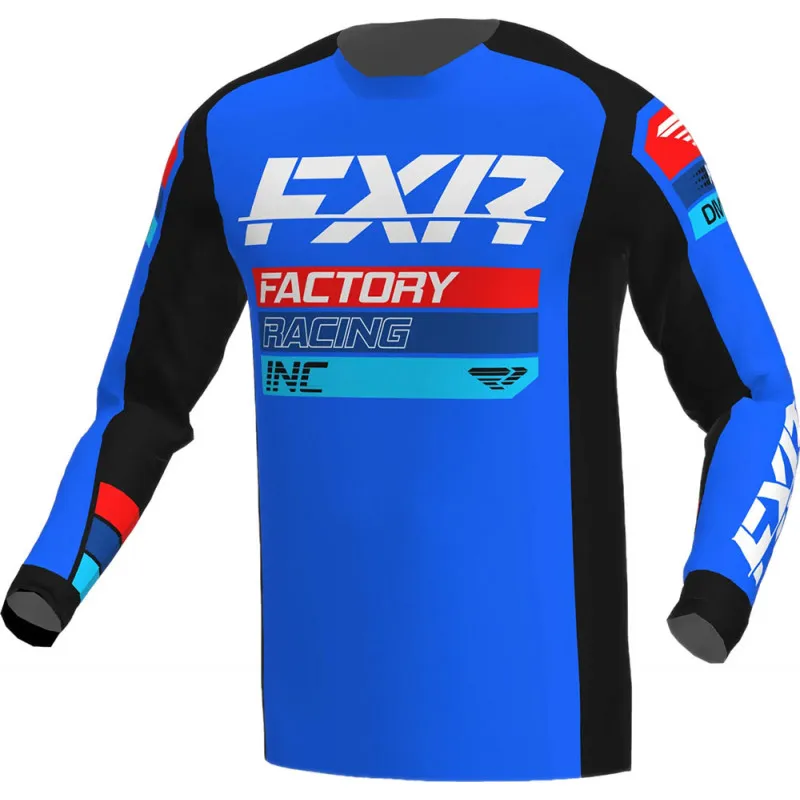 Bluza motocross FXR clutch MX23, Albastru/Negru/Rosu - XL Retur ușor
