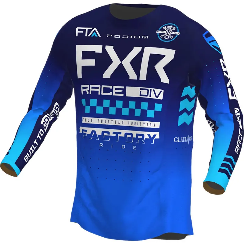 Ofertă exclusivă Bluza motocross FXR podium gladiator MX23, Albastru - M