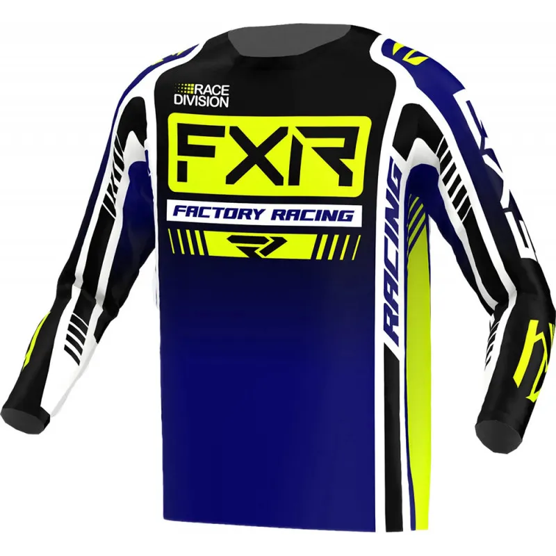 Bluza motocross FXR clutch pro MX23, Albastru/Galben - S Retur ușor
