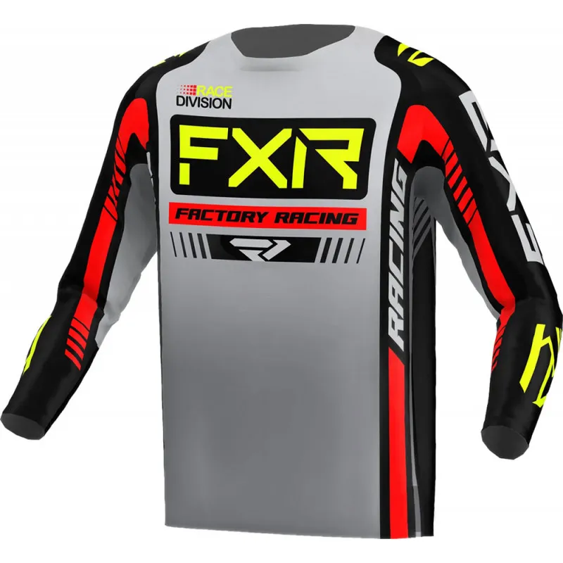 Bluza motocross FXR clutch pro MX23, Gri/Galben - S Noutate