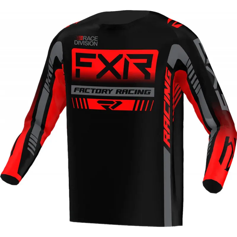 Bluza motocross FXR clutch pro MX23, Negru/Rosu - L Noutate