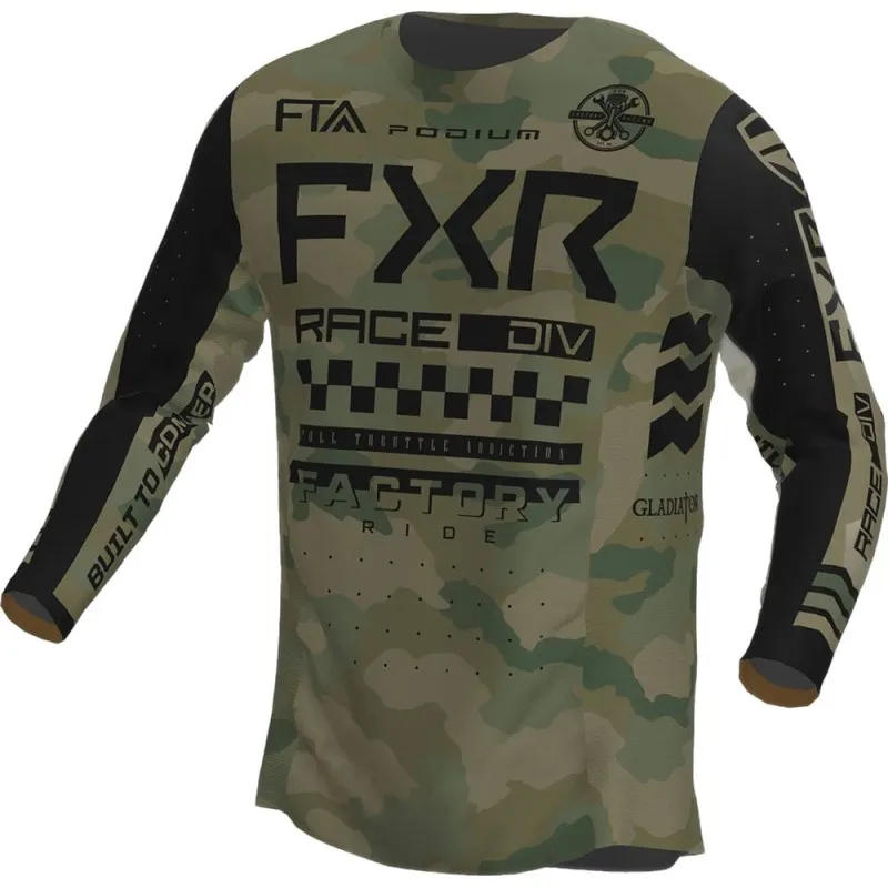 Bluza motocross FXR podium gladiator MX23 camuflaj, Negru - L Doar azi