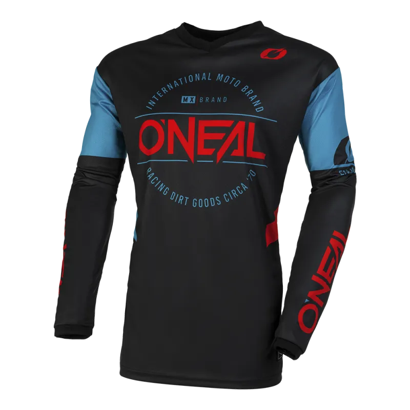 Preț redus Bluza motocross O'neal element brand v.23, Negru/Albastru - M