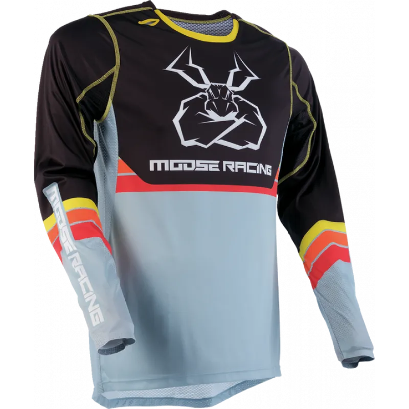 Bluza motocross MOOSE RACING AGROID GRAY/YELLOW - S Livrare gratuită