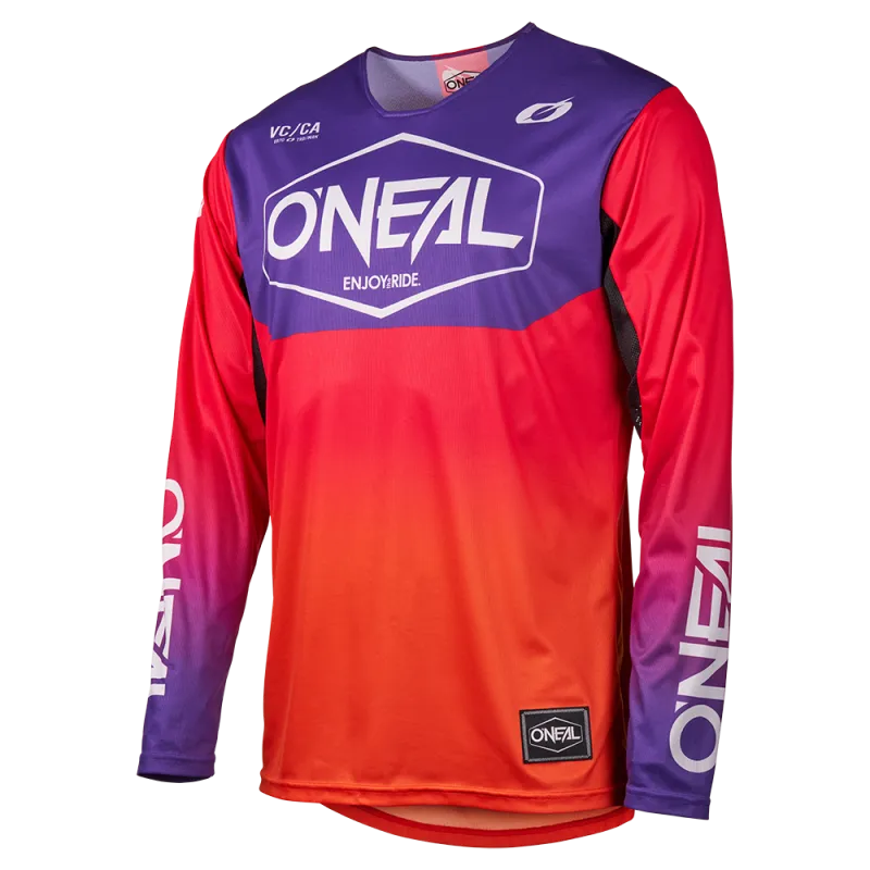 Bluză motocross O'NEAL MAYHEM HEXX ORANGE/PURPLE - XL Reducere extra