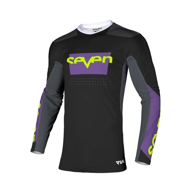 Expediere rapidă Bluza motocross SEVEN rival division, Negru - XL