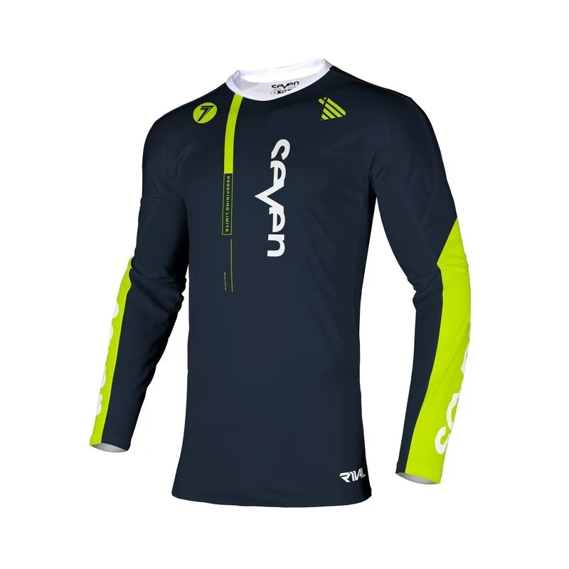 Comandă acum Bluza motocross Seven rival rift, Albastru/Galben - XL