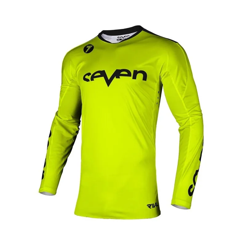 Bluza motocross Seven rival staple, Galben fluo - M Ieftin