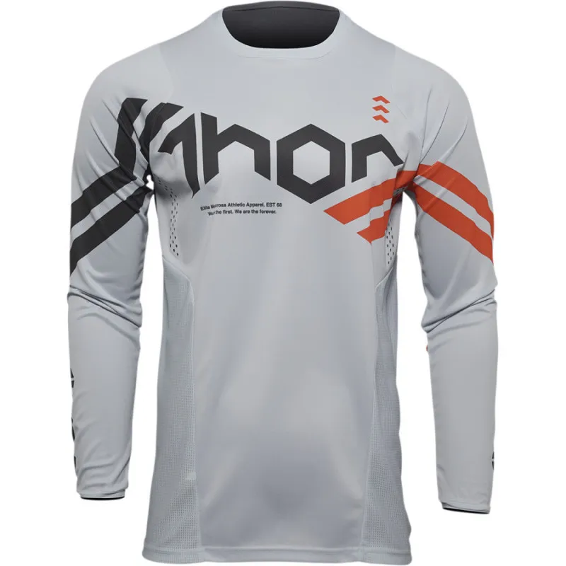 Reducere Bluza motocross Thor pulse cube light, Gri/Portocaliu - XXL