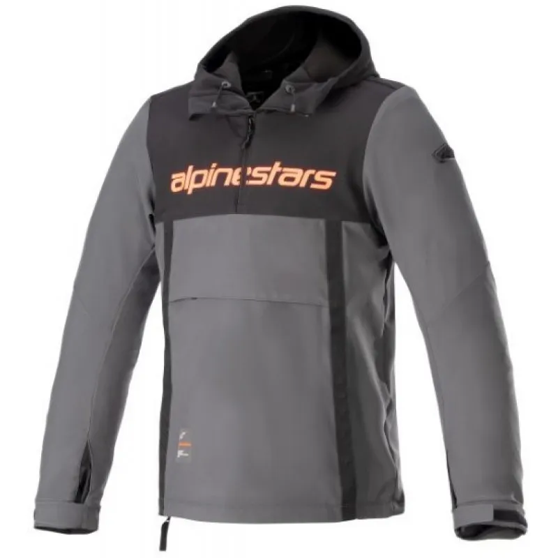 Preț redus Geaca moto ALPINESTARS SHERPA HOODIE BLACK/GREY/FLUO RED - M