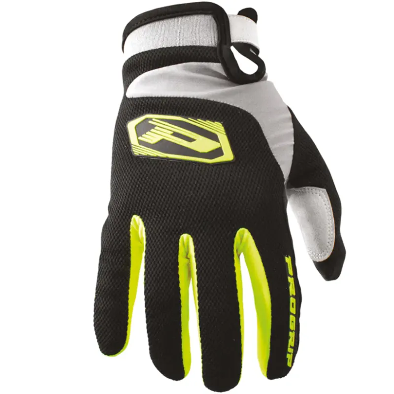 Manusi motocross PROGRIP 4010 YELLOW FLUO/BLACK/GREY - Mărime: M Discount