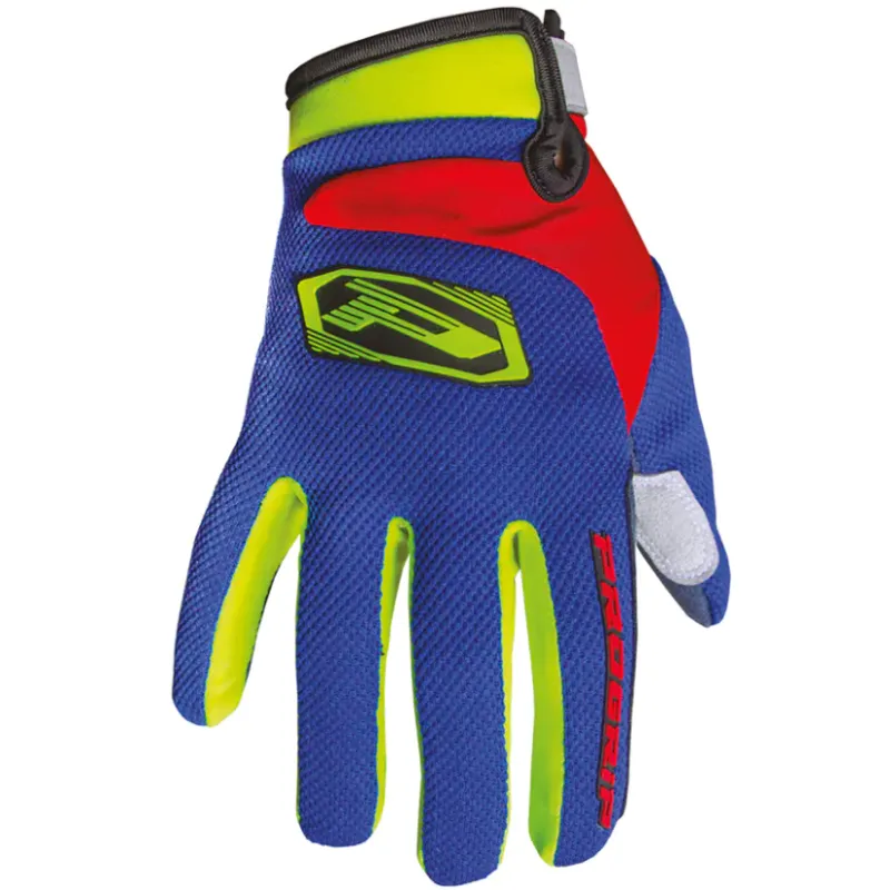 Vezi acum Manusi motocross PROGRIP 4010 YELLOW FLUO/ELECTRIC BLUE/RED - Mărime: XXL