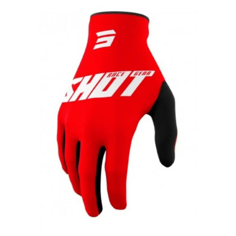 Manusi motocross SHOT Burst Red - Mărime: XXXL Super ofertă