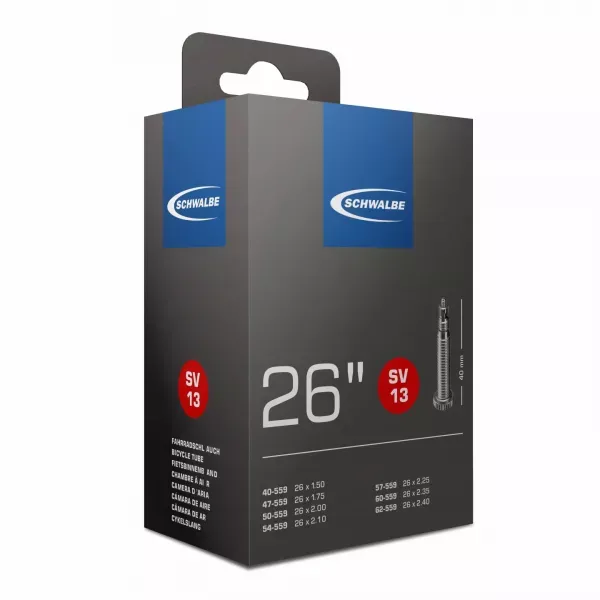 CAMERA SCHWALBE 26 SV13 PRESTA 1.50>2.50 (40>62-559) 40MM, VRAC Ofertă specială