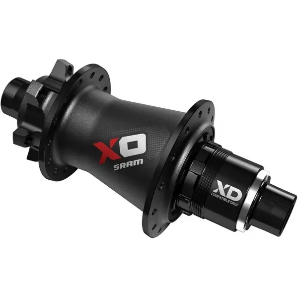 BUTUC SPATE SRAM X0 32 GAURI, QUICK RELEASE & 12X142MM THROUGH AXLE, XD DRIVE, NEGRU/ROSU Ofertă limitată