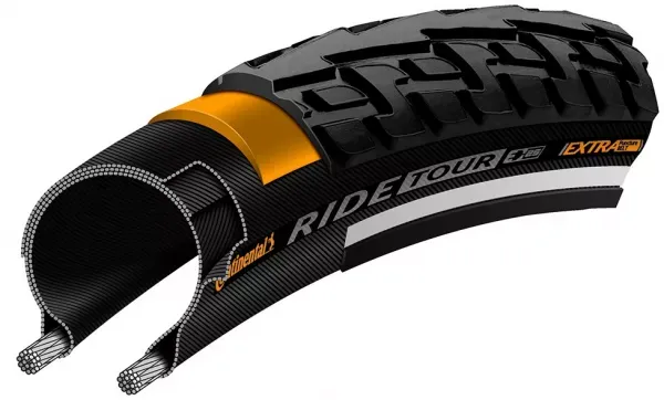 Reducere specială ANVELOPA CONTINENTAL RIDE TOUR REFLEX PUNCTURE-PROTECTION 28-622 NEGRU NEGRU