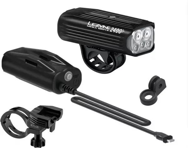 FAR LEZYNE MEGA DRIVE 2400+ LOADED KIT 2400 LUMENI Black Reducere specială