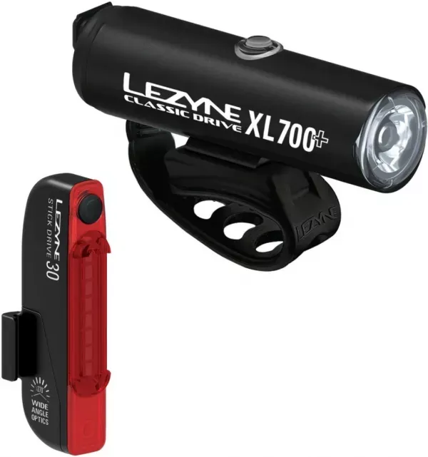 Ultima șansă FAR + STOP LEZYNE CLASSIC DRIVE XL 700+ / STICK DRIVE Negru/Negru