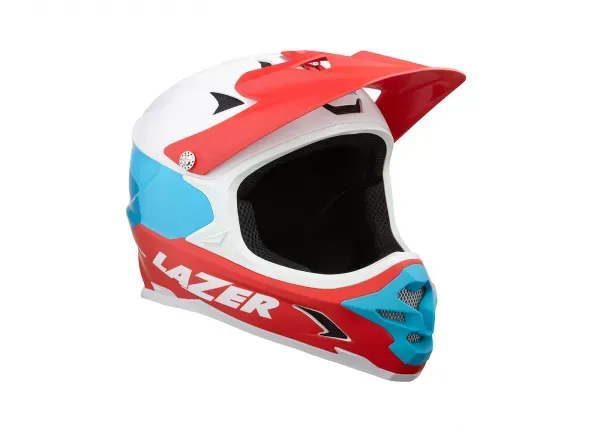 CASCA LAZER PHOENIX MATTE WHITE BLUE RED S Reducere extra
