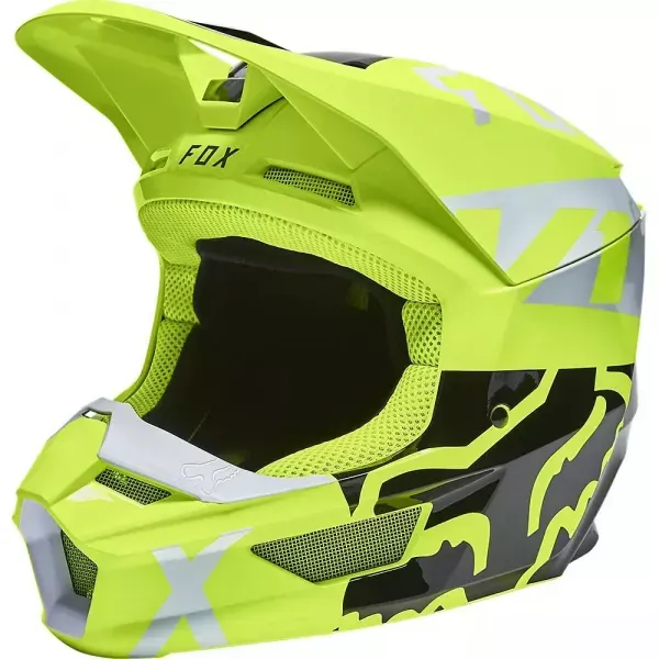 CASCA FOX YOUTH V1 SKEW ECE FLO YELLOW L Cel mai vândut