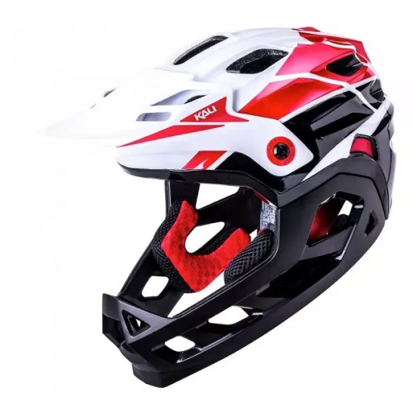 Preferatul clienților CASCA BICICLETA KALI MAYA FULL FACE CHILD RACE GLOSS ALB/ROSU/NEGRU