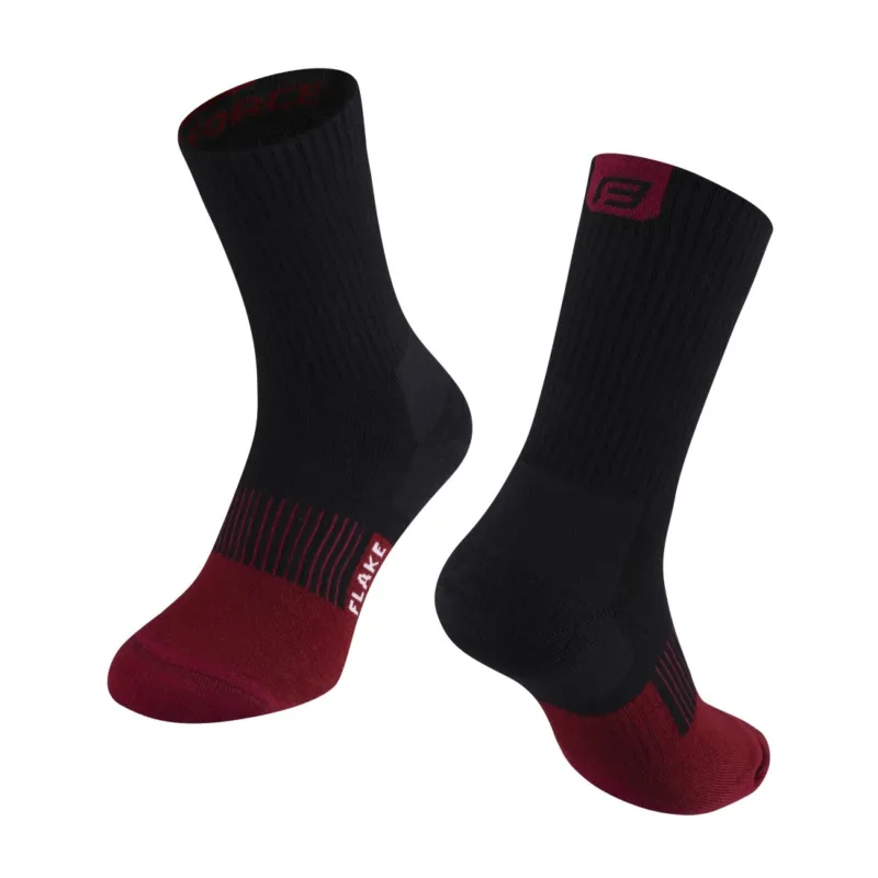Sosete Force Flake black-bordo L-XL/42-47 Expediere rapidă