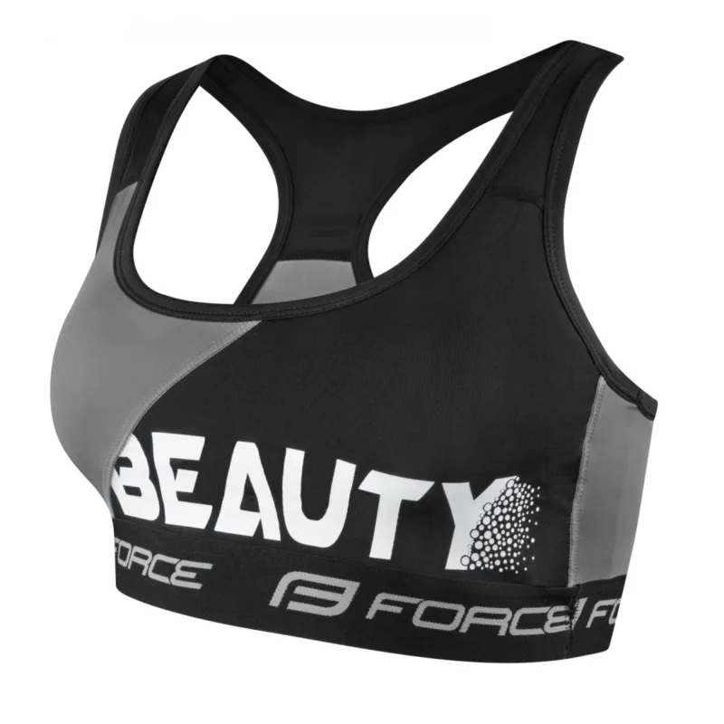 Bustiera sport Force Beauty negru/gri S Livrare rapidă