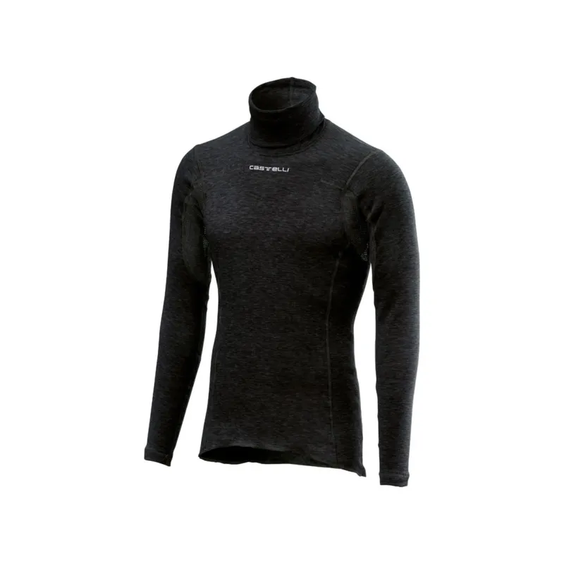 Bluza de corp cu guler Castelli Flanders Neck Warm Negru M Livrare rapidă