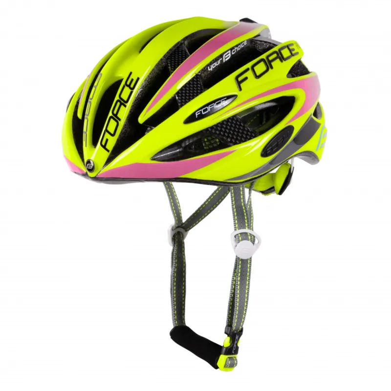Promoție Casca Force Road Pro fluo/roz S-M (54-58 cm)