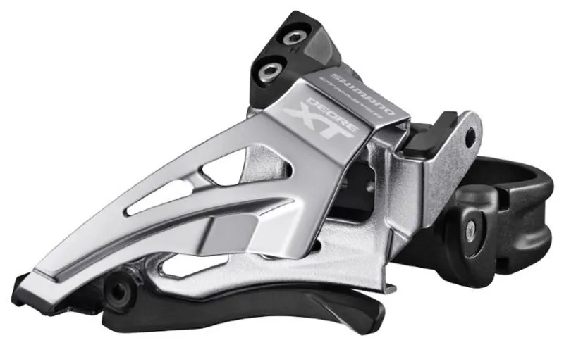 Bestseller SCHIMBATOR FATA SHIMANO DEORE XT FD-M8025-L, DUBLU, PT. 2X11, LOW CLAMP, TOP SWING, TRAGERE DE JOS, COLIER 34.9MM (INCL. ADAPTOR 28.6 & 31.8MM), UNGHI CS 66-69, AMBALAT IND.