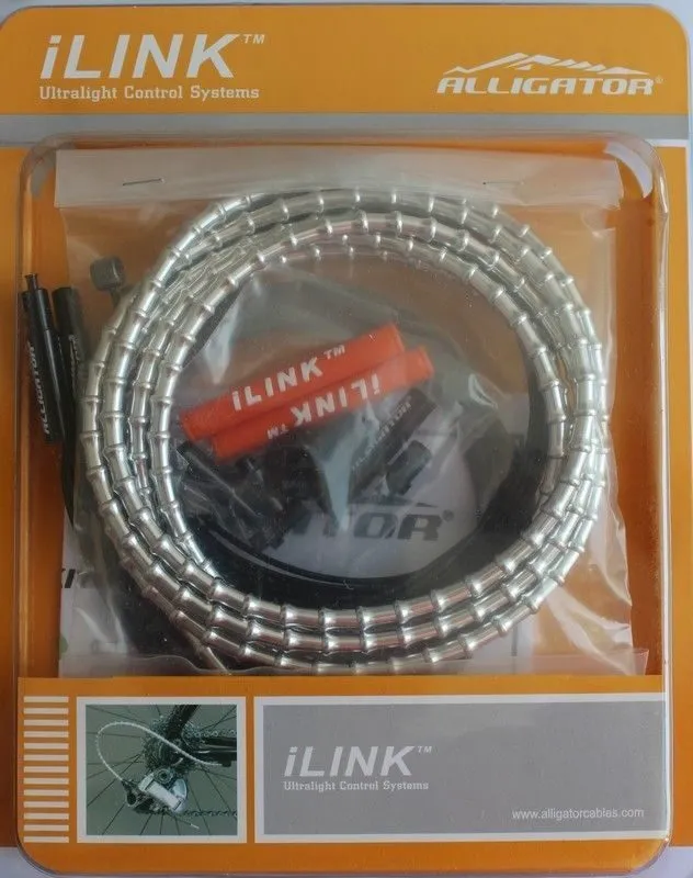 Transport gratuit SET CABLU FRANA iLINK – ALLIGATOR – ILINKB, Ø5, universal, argintiu, tub PTFE+invelis iLINK+accesorii