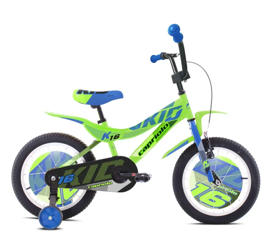 Bicicleta copii 16 Capriolo Kid verde albastru Ieftin