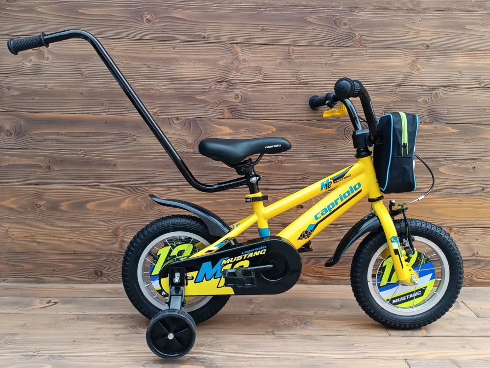 Super ofertă Bicicleta copii 12 Capriolo Mustang galben albastru