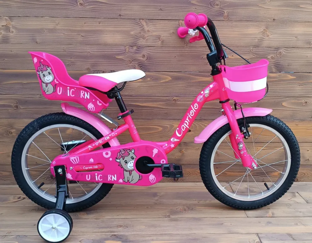 Bicicleta copii 16 Capriolo Viola pink alb Cel mai vândut