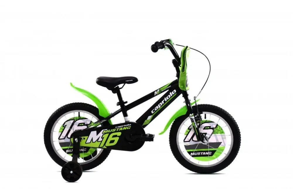 Bicicleta copii 16 Capriolo Mustang negru lime Retur gratuit