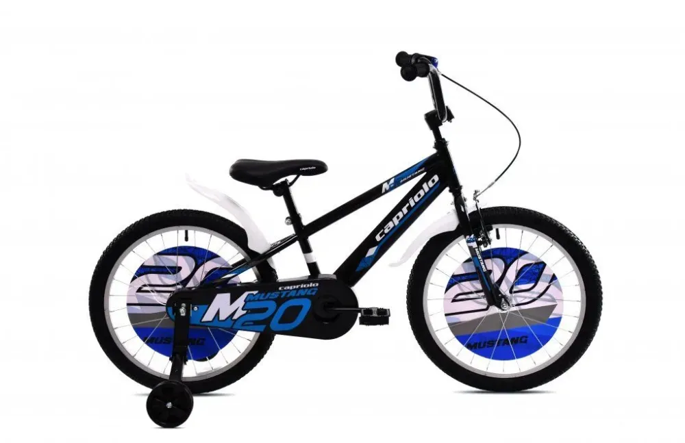 Disponibil imediat Bicicleta copii 20 Capriolo Mustang negru albastru