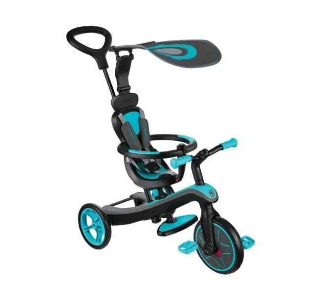 Plată sigură Tricicleta Globber Explorer 4 in1 turquoise