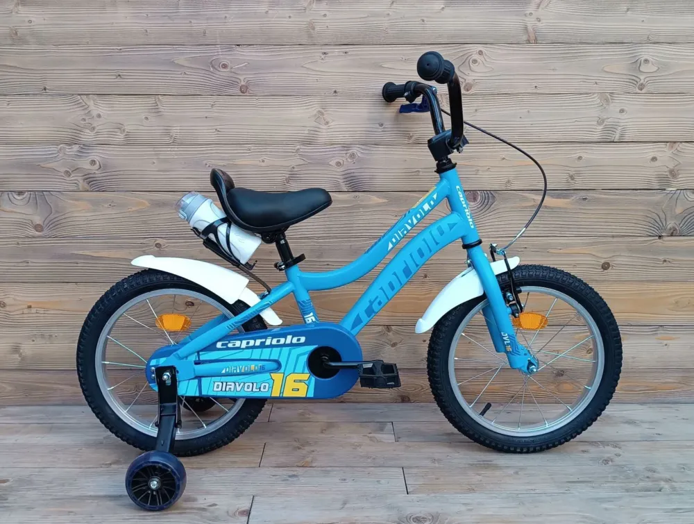 Reducere de preț Bicicleta copii 16 Capriolo Diavolo Kid albastru galben